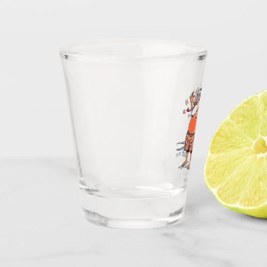 Drunk Santa clear shot glass Glas (Links)