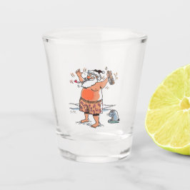 Drunk Santa clear shot glass Glas