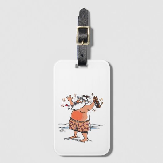 Drunk Santa luggage tag Bagagelabel (Voorkant (verticaal))