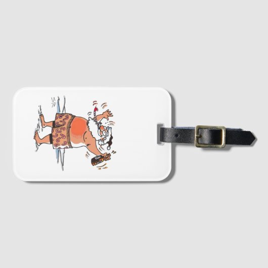 Drunk Santa luggage tag Bagagelabel (Voorkant (horizontaal))