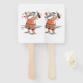Drunk Santa rectangle hand fans Handwaaier (Voorkant en achterkant)