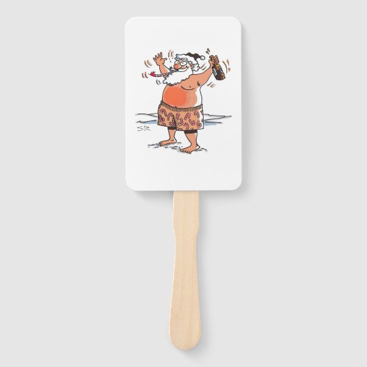 Drunk Santa rectangle hand fans Handwaaier (Voorkant)