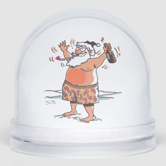 Drunk Santa snow globe Sneeuwbol (Voorkant)