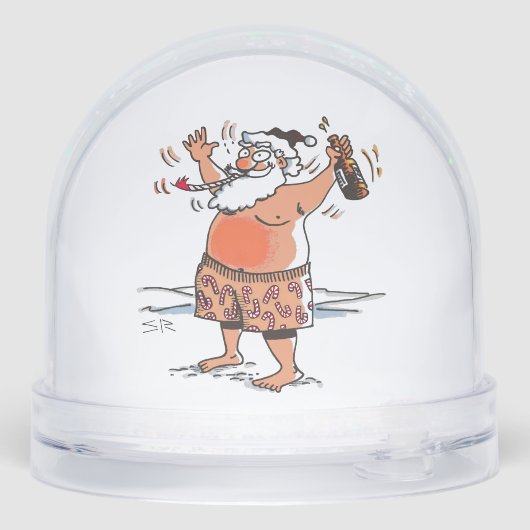 Drunk Santa snow globe Sneeuwbol (Achterkant)