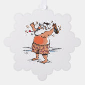 Drunk Santa snowflake paper ornament Kaart (Voorkant)
