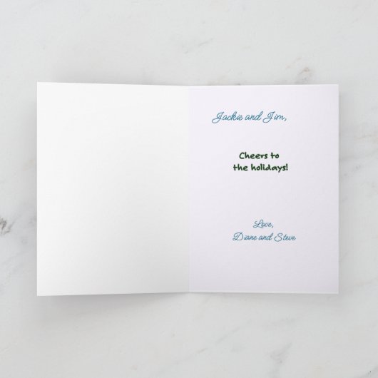 Drunk Santa With Drunk Deer Bingle Jells Kaart (Binnen)