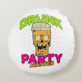 Drunk Zombie Pillow Rond Kussen