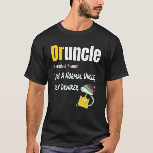 Drunkel als een normale oom alleen maar Drunker Fu T-shirt (Voorkant)