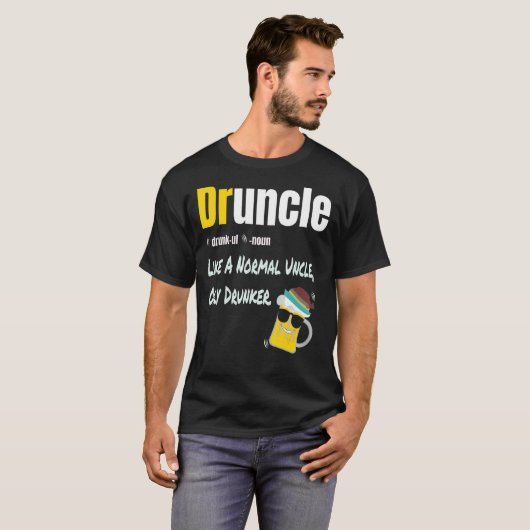 Drunkel als een normale oom alleen maar Drunker Fu T-shirt (Voorkant volledig)
