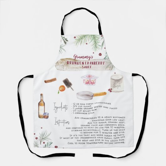 Drunken Cranberry Sauce | Recipe Heirloom Schort (Voorkant)