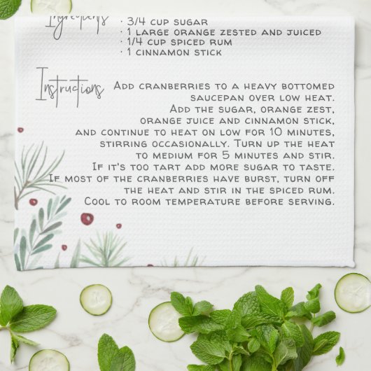 Drunken Cranberry Sauce | Recipe Heirloom Theedoek (Gevouwen)