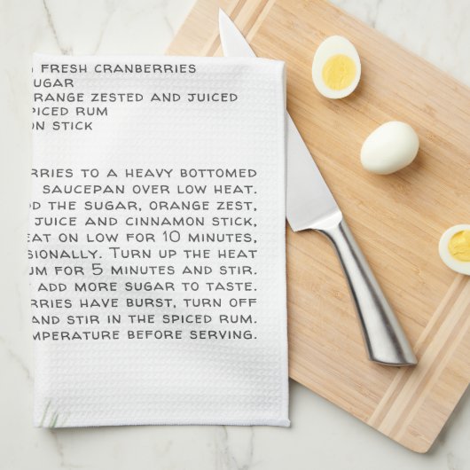 Drunken Cranberry Sauce | Recipe Heirloom Theedoek (Quarter Fold)