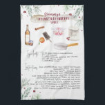 Drunken Cranberry Sauce | Recipe Heirloom Theedoek<br><div class="desc">Voor een uniek cadeau kun je een hele reeks behandelingen maken van een van de beruchte recepten van oma, en een cadeautje samen met een theedoek met hetzelfde recept. Maak van handgeschreven recepten van je moeder of grootmoeder of tantes prachtige theedoeken met gevoel voor dagelijks gebruik. Het is gemakkelijk om...</div>