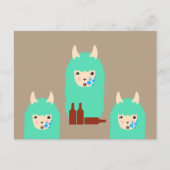 Drunken Emoji Llama (bier) Briefkaart (Voorkant)