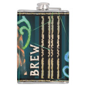 Drunken Green Wood Elf Elvish Brew Heupfles (Achterkant)