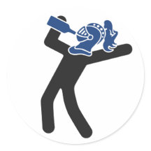 Drunken Knight Ronde Stickers