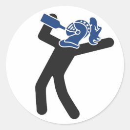 Drunken Knight Ronde Stickers