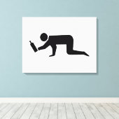 Drunken Mensen Canvas Afdruk (Insitu (Houten vloer))