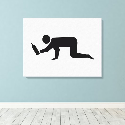 Drunken Mensen Canvas Afdruk (Insitu (Houten vloer))