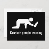 Drunken mensen die ⚠ Thaise ⚠ kruisen Briefkaart (Voorkant / Achterkant)
