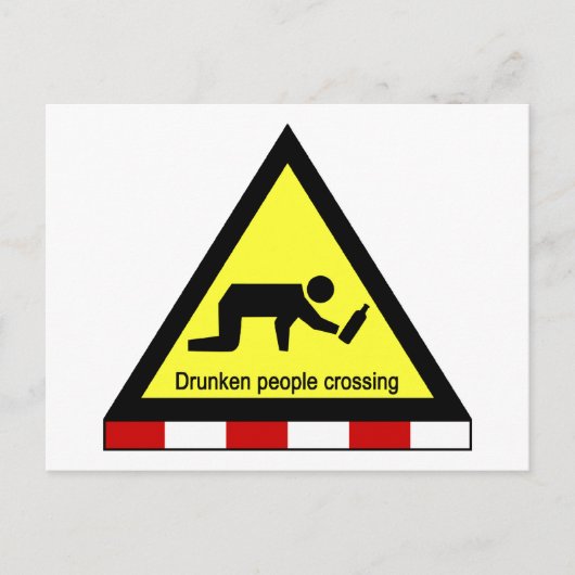 Drunken mensen die ⚠ Thaise ⚠ kruisen Briefkaart (Voorkant)