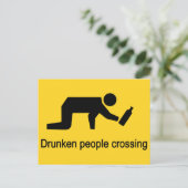 Drunken mensen die ⚠ Thaise ⚠ kruisen Briefkaart (Staand voorkant)