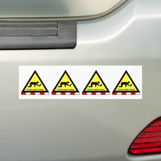 Drunken mensen die ⚠ Thaise ⚠ kruisen Bumpersticker (Op auto)