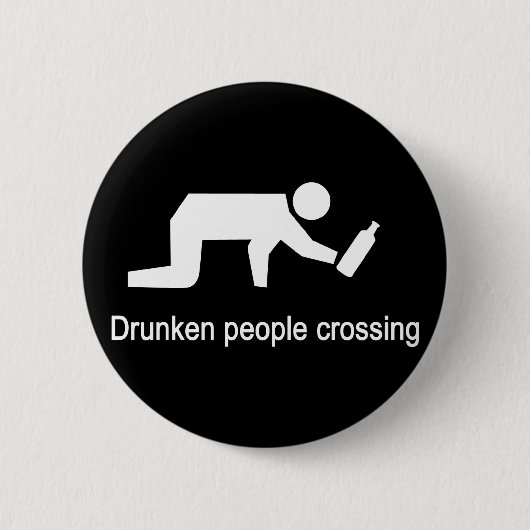 Drunken mensen die ⚠ Thaise ⚠ kruisen Ronde Button 5,7 Cm (Voorkant)