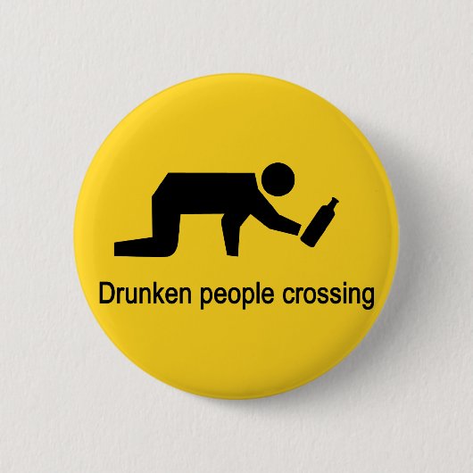 Drunken mensen die ⚠ Thaise ⚠ kruisen Ronde Button 5,7 Cm (Voorkant)
