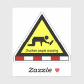 Drunken mensen die ⚠ Thaise ⚠ kruisen Sticker (Vel)