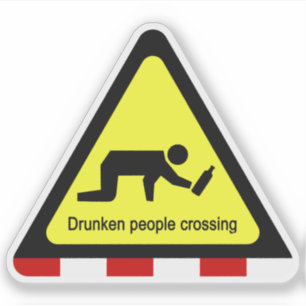 Drunken mensen die ⚠ Thaise ⚠ kruisen Sticker