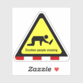 Drunken mensen die ⚠ Thaise ⚠ kruisen Sticker (Vel)