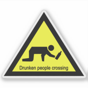 Drunken mensen die ⚠ Thaise ⚠ kruisen Sticker