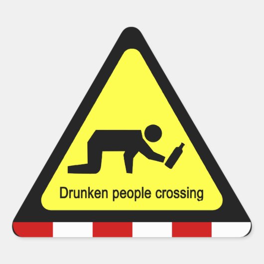 Drunken mensen die ⚠ Thaise ⚠ kruisen Sticker (Voorkant)