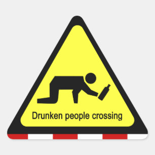 Drunken mensen die ⚠ Thaise ⚠ kruisen Sticker