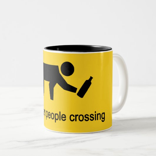 Drunken mensen die ⚠ Thaise ⚠ kruisen Tweekleurige Koffiemok (Voorkant rechts)