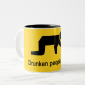 Drunken mensen die ⚠ Thaise ⚠ kruisen Tweekleurige Koffiemok (Voorkant links)