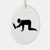 Drunken Mensen Keramisch Ornament (Rechts)