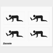 Drunken Mensen Rechthoekige Sticker (Vel)