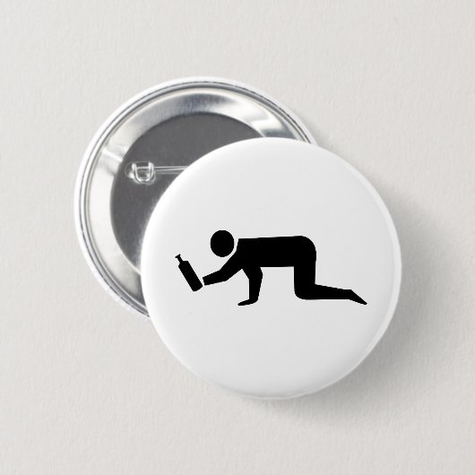 Drunken Mensen Ronde Button 5,7 Cm (Voorkant /achterkant)