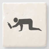 Drunken Mensen Stenen Onderzetter (Voorkant)
