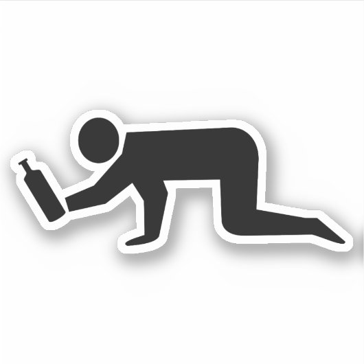 Drunken Mensen Sticker (Voorkant)