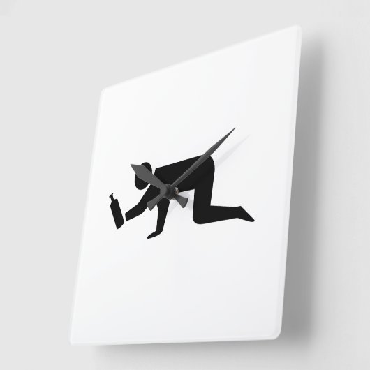 Drunken Mensen Vierkante Klok (Hoek)