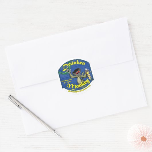 Drunken Monkey Bar Sticker (Envelop)