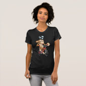 Drunken Monkey Riding Bicycle T-shirt (Voorkant volledig)