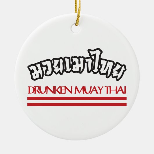 Drunken Muay Thai Keramisch Ornament (Voorkant)