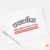 Drunken Muay Thai Ovale Sticker (Envelop)