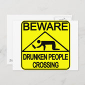 Drunken People Crossing Briefkaart (Voorkant / Achterkant)