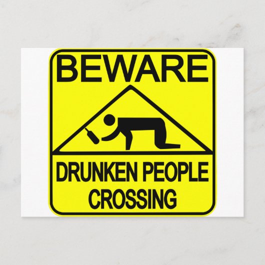 Drunken People Crossing Briefkaart (Voorkant)