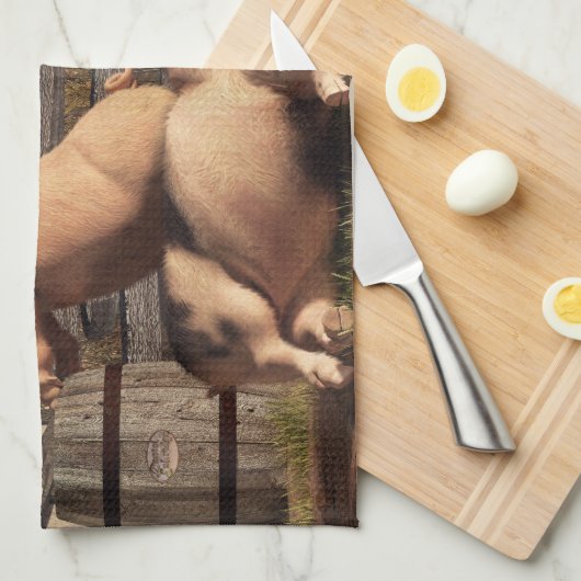 Drunken Pigs Theedoek (Quarter Fold)